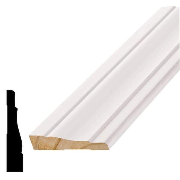 Alexandria Moulding WM 444 11/16 in. x 3-1/2 in. x 96 in. Primed Pine Finger-Jointed Casing