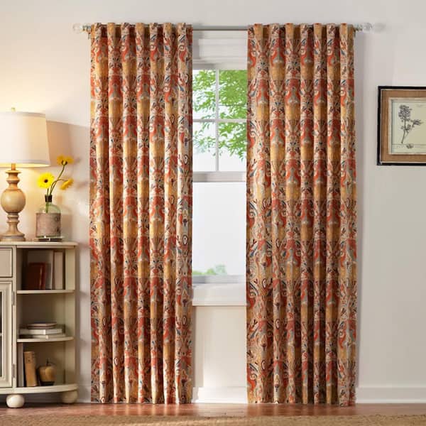 Home Decorators Collection Paisley Light Filtering Window Panel in Multi - 54 in. W x 84 in. L