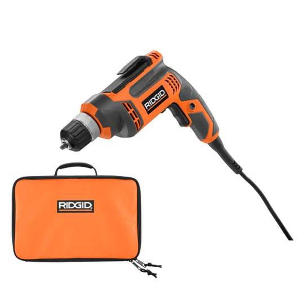 4.2 Amp Variable Speed Reversible Electric Drill with 3/8 in. Keyless  Chuck, Rubberized Grip and Lock-On Button