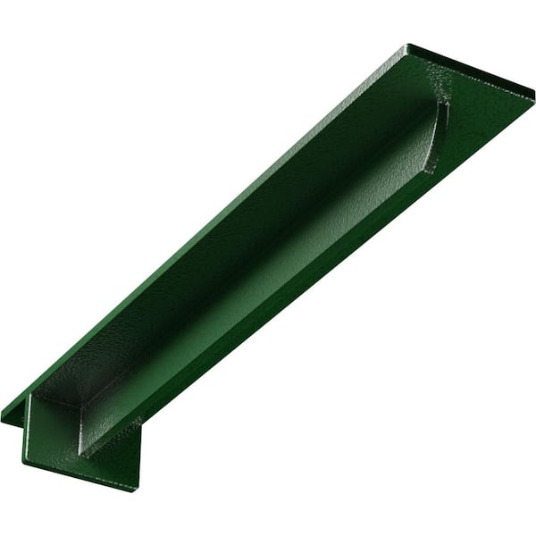 Ekena Millwork 3 in. x 2 in. x 18 in. Steel Hammered Deep Green Heaton Bracket