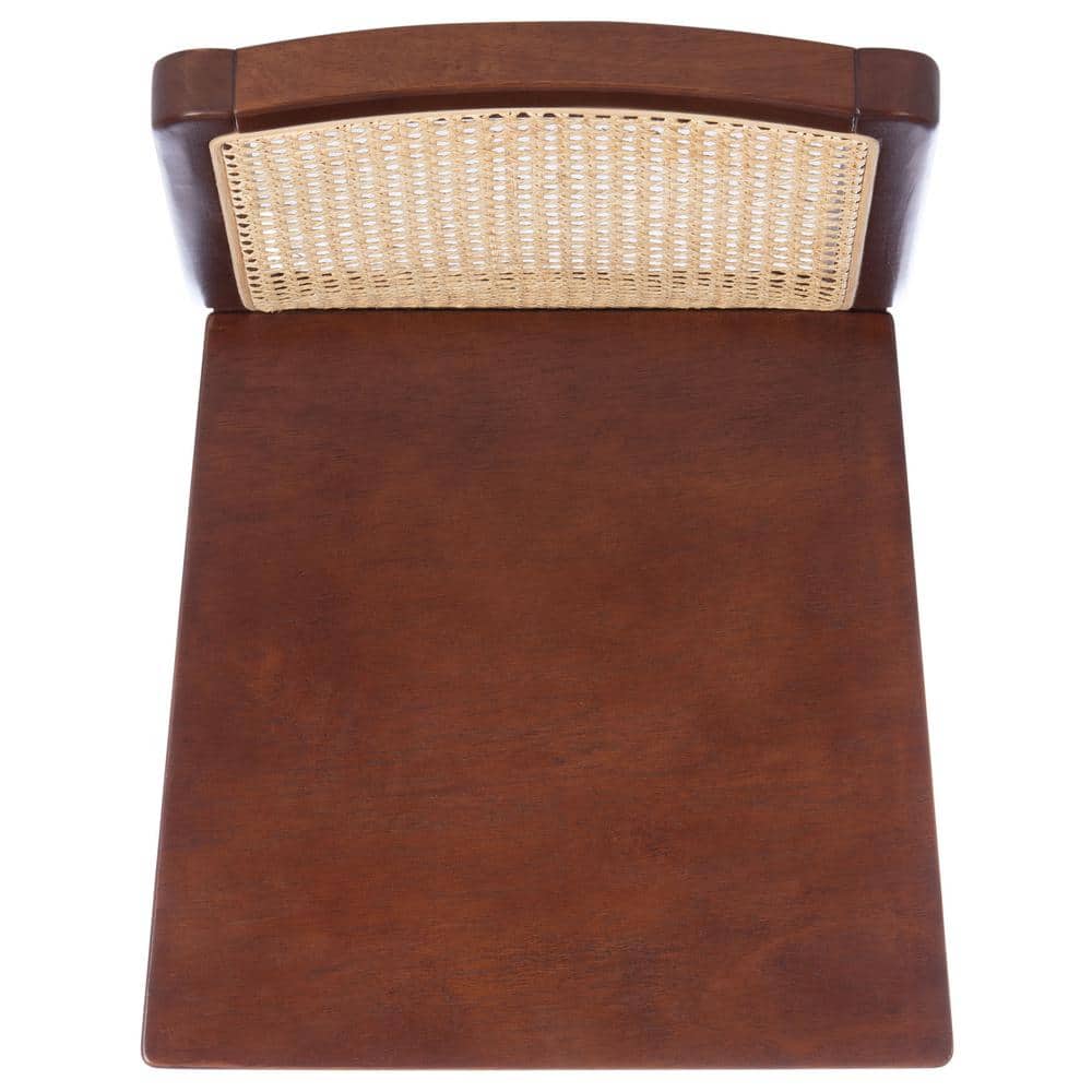 Benicio Coastal Dark Brown Rattan Dining Chair Set