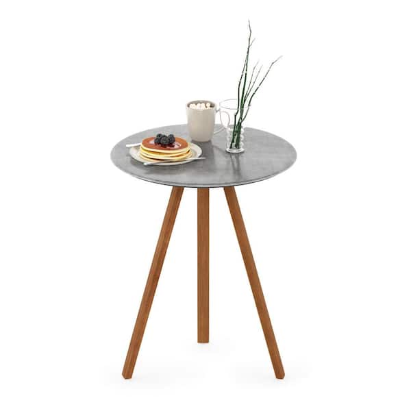 Cement Furinno FST19016CM Redang Outdoor 3-Leg Round Smart Top Table 24 Inches