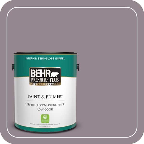 BEHR PREMIUM PLUS 1 gal. #MQ1-32 Cinema Screen Semi-Gloss Enamel Low Odor Interior Paint & Primer