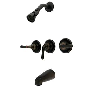 Magellan 3-Handle 1-Spray Tub and Shower Faucet in Oil Rubbed Bronze (Valve Included)