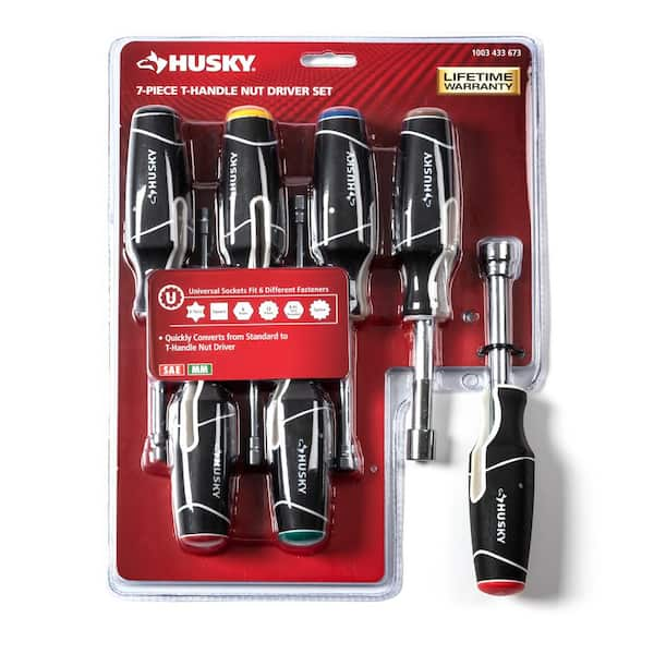 Husky T Handle Nut Driver Set 7 Piece Hnds7v The Home Depot