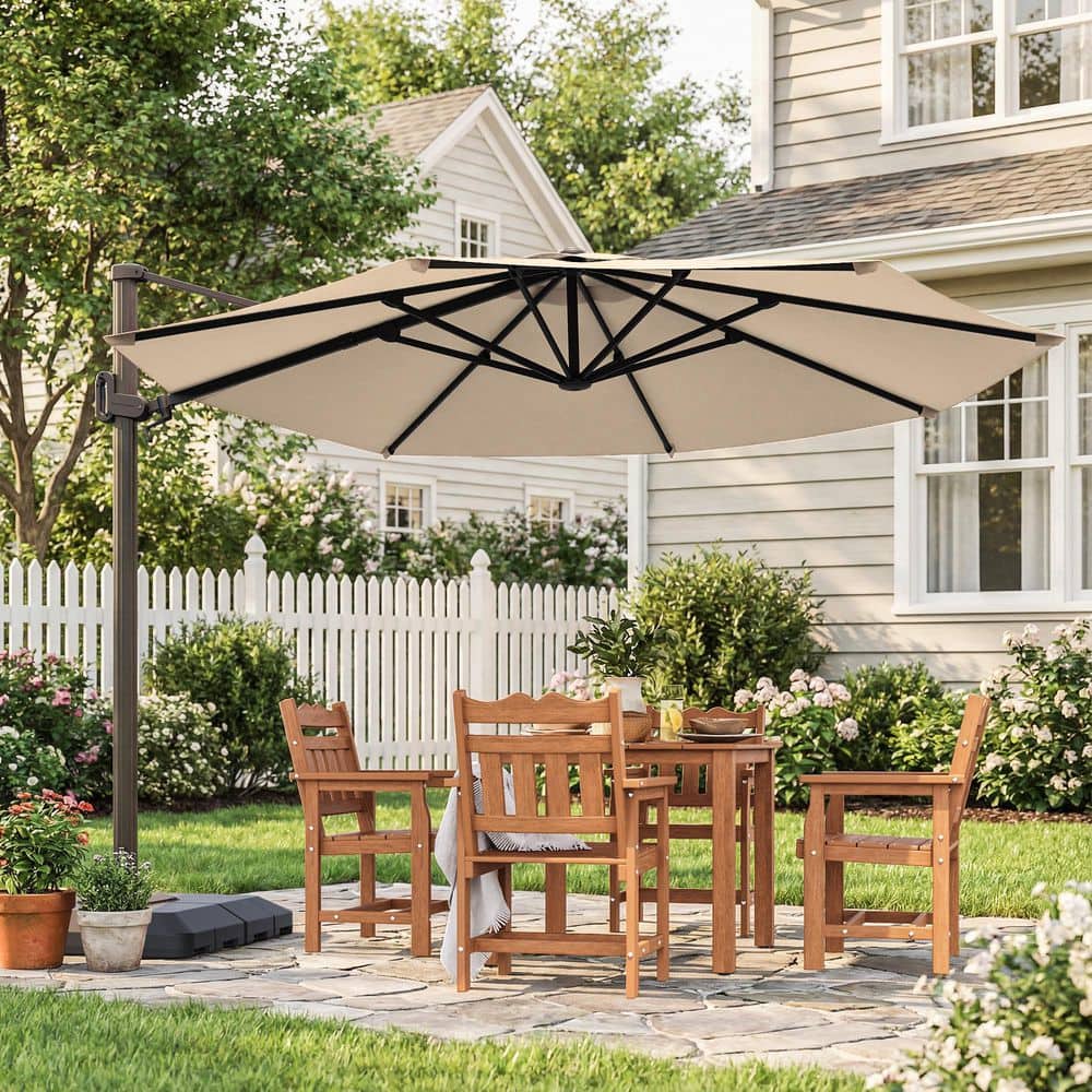 16ft large size patio umbrella FIM Flexy Aluminum 8' x 16' Rectangular Offset Its understandable how an idealoutdoor living area is crucial for family bonding and making memories Sonkuki 11 ft. Octagon Aluminum