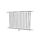 Aquatine 1/2 in. x 72 in. x 4 ft. Black Aluminum Pool Fence Rail and Picket Kit