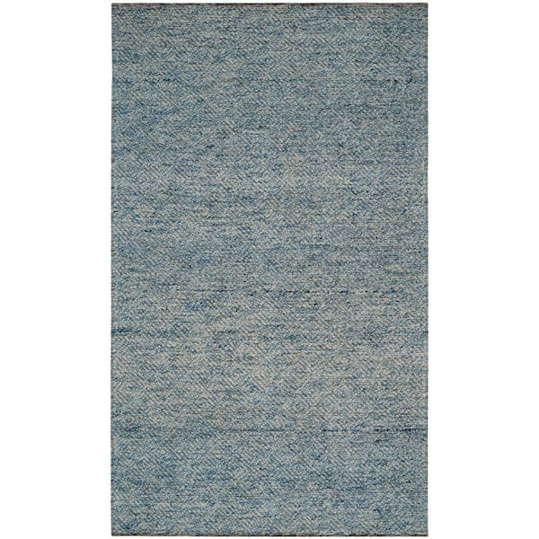 Natura 10 ft. x 14 ft. Blue Geometric Area Rug