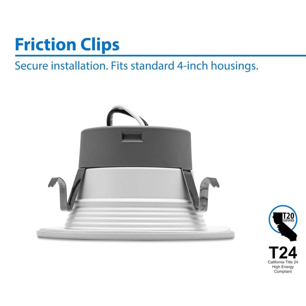 Black 4'' LED Dimmable Recessed Lighting Kit