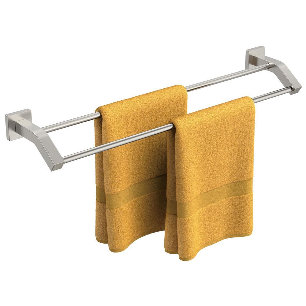 Stainless Steel 24 in. Wall Mounted Double Towel Bar in Brushed Nickel price history on PriceWatchPro