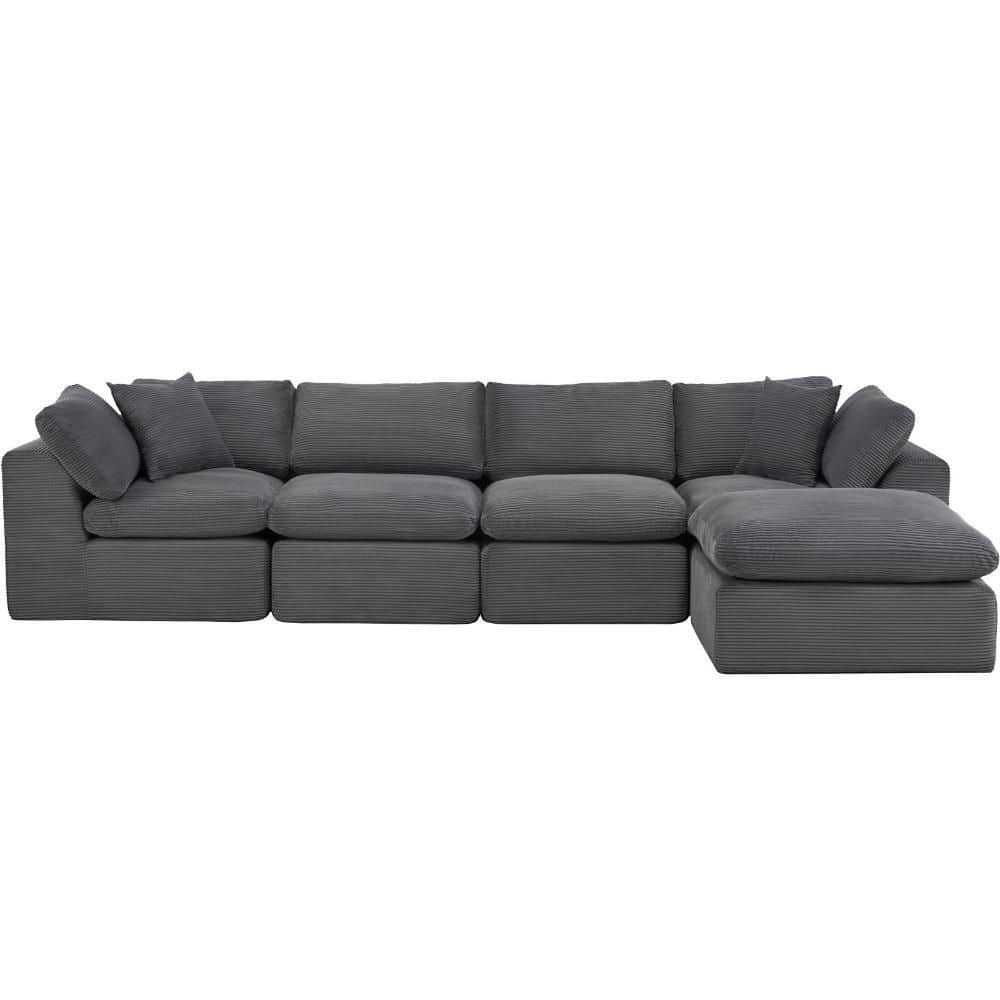 138.00 in. Square Arms Corduroy Modular Sofa Unfinished price history on PriceWatchPro
