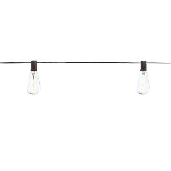 10-Light 10 ft. Outdoor/Indoor Line Voltage ST40 Vintage Bulb Incandescent String Light