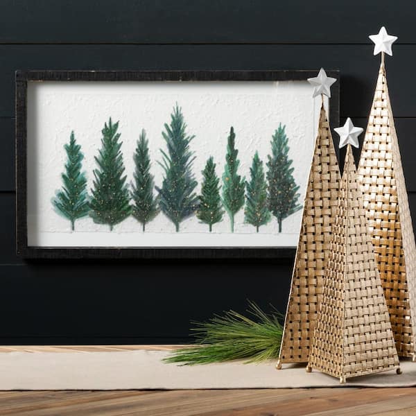 Wall Mural three pine tree green branches isolated illustration