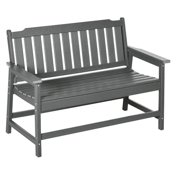Outsunny 48 in. Outdoor Plastic Outdoor Bench