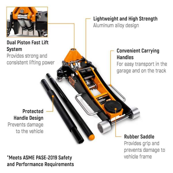 GEARWRENCH 2-Ton Low Profile Aluminum Floor Jack with Dual Piston
