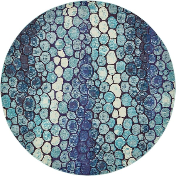 Estrella Mar Bella Blue 8' 0 x 8' 0 Round Rug