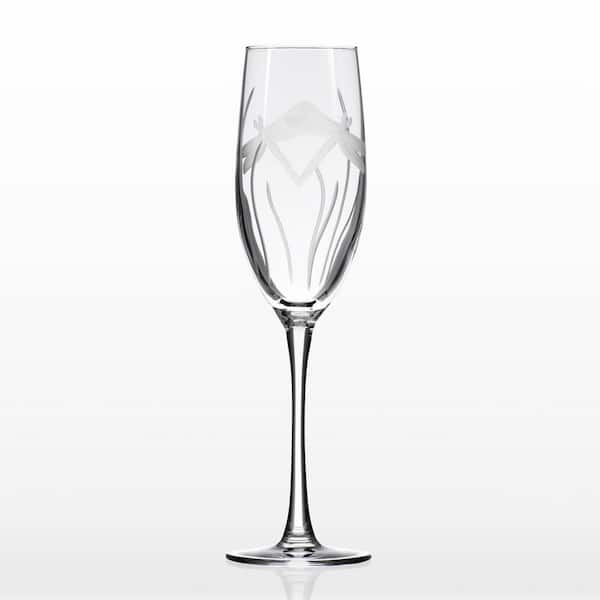 Set of 8 Diamond Clear Cut Fluted Champagne Glasses – alabamafurniture