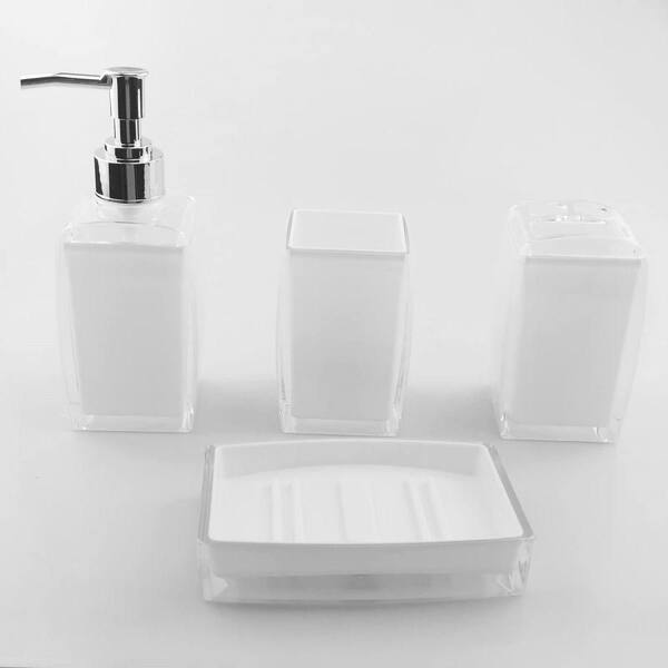 Dracelo 5-Piece Bathroom Accessory Set with Dispenser, Toothbrush