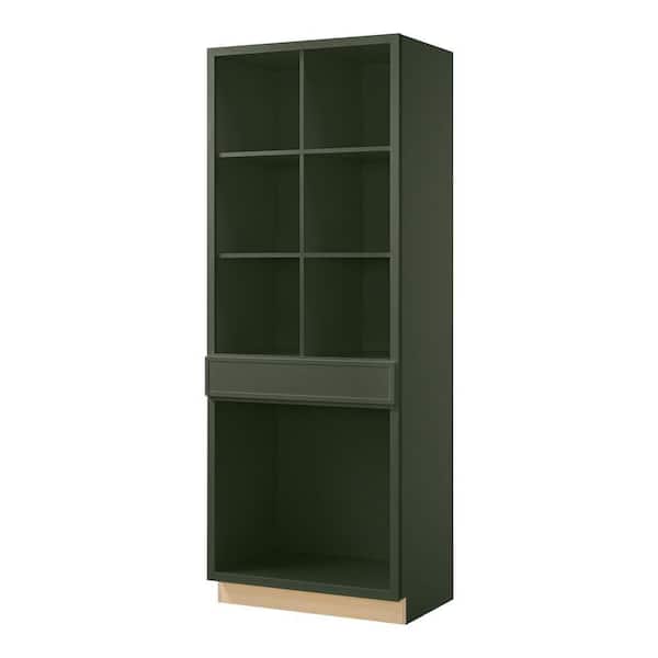 Leyton 36 in. W x 24 in. D x 96 in. H Ready to Assemble Plywood Slim Shaker Pantry Kitchen Cabinet in Fern Green