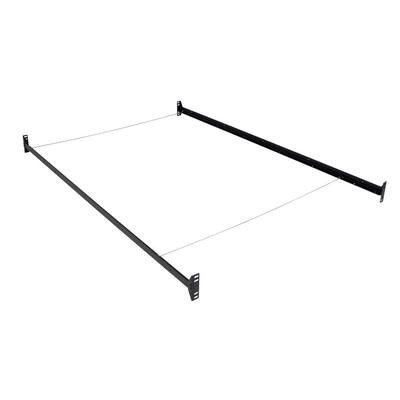 Black Adjustable Bedframe Headboard Footboard Bolt on Bed Rails