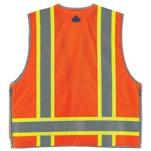 GloWear 2XL/3XL Orange Hi-Vis Type R Class 2 Heavy-Duty Surveyors Vest
