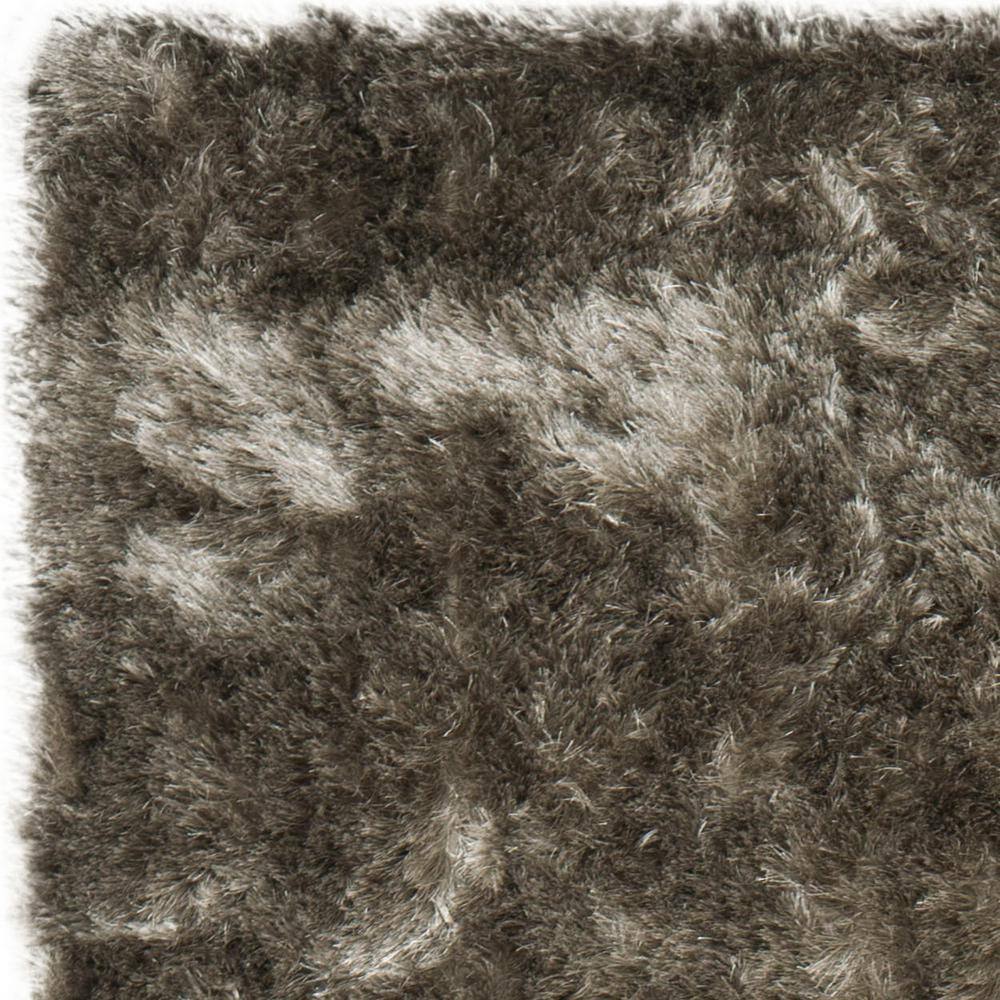 Luxe Silver Hand-Tufted 10' x 14' Shag Wool Blend Area Rug
