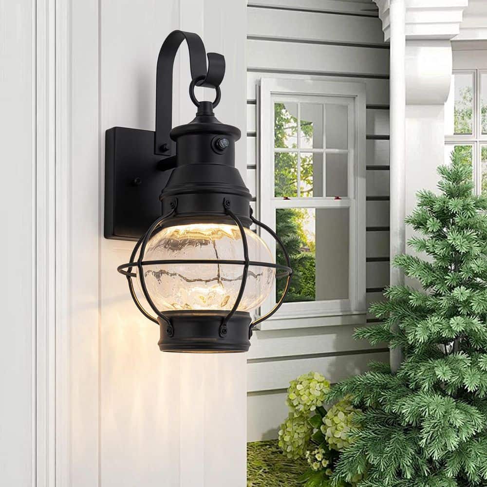 EDISLIVE 1-Light Black Integrated LED Dusk to Dawn Sensor Outdoor