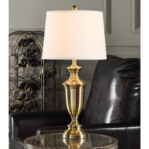 Stylecraft 30 In Antique Brass Table, Antique Brass Table Lamps For Bedroom