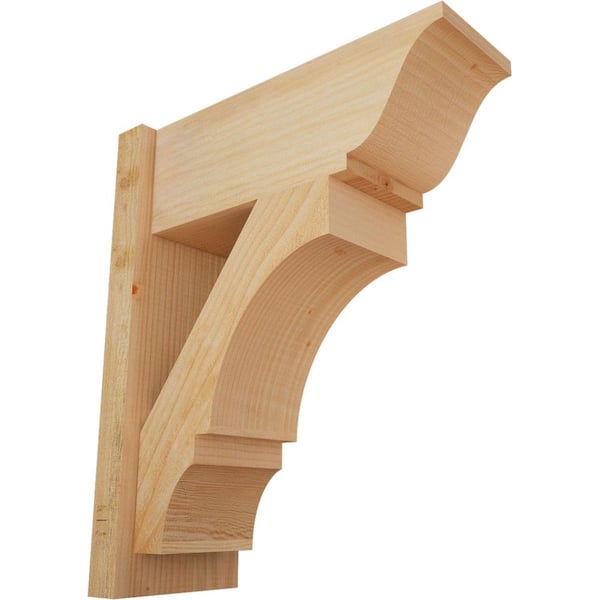 Ekena Millwork 8 in. x 24 in. x 20 in. Douglas Fir Balboa Traditional Rough Sawn Outlooker