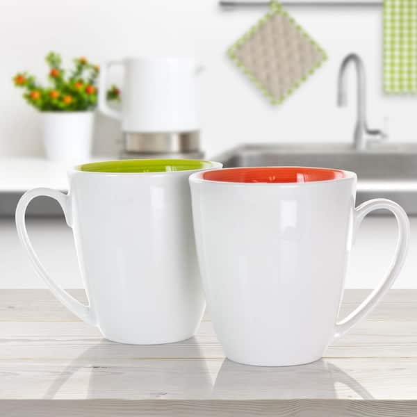 Source DHPO Coffee Mugs Set of 2, 15 OZ Ceramic Mug with Insulated