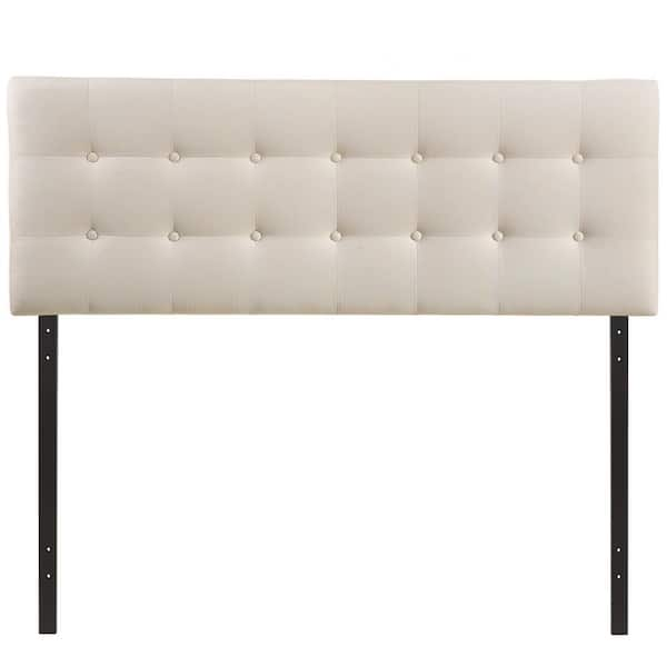 MODWAY Emily Ivory Full Upholstered Fabric Headboard MOD-5172-IVO - The ...