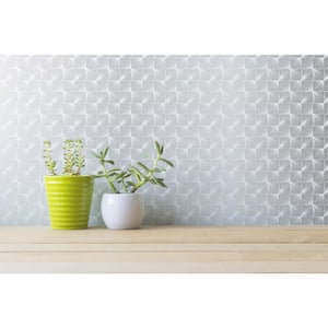 Stockholm Silver Geometric Peelable Roll (Covers 56.4 sq. ft.)