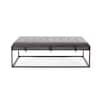 Magdalene Grey Velvet Ottoman Bench 67277 - The Home Depot