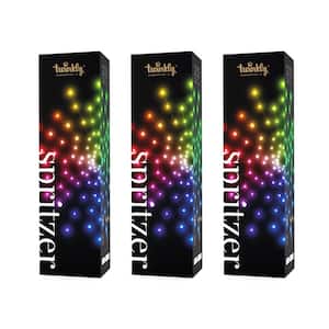 200 LED RGB MultiColor Spritzer String Light, Bluetooth Control (3 Pack)
