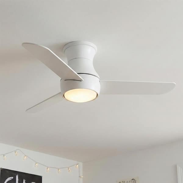 Naderbury 36 in. Indoor/Covered Outdoor Matte White Ceiling Fan with White Color Changing Integrated LED and Remote