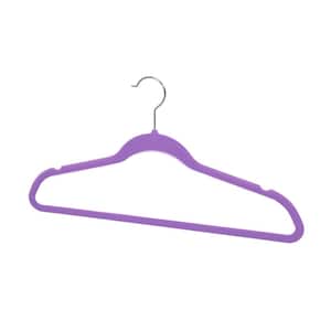 Purple Velvet Shirt Hangers 10-Pack