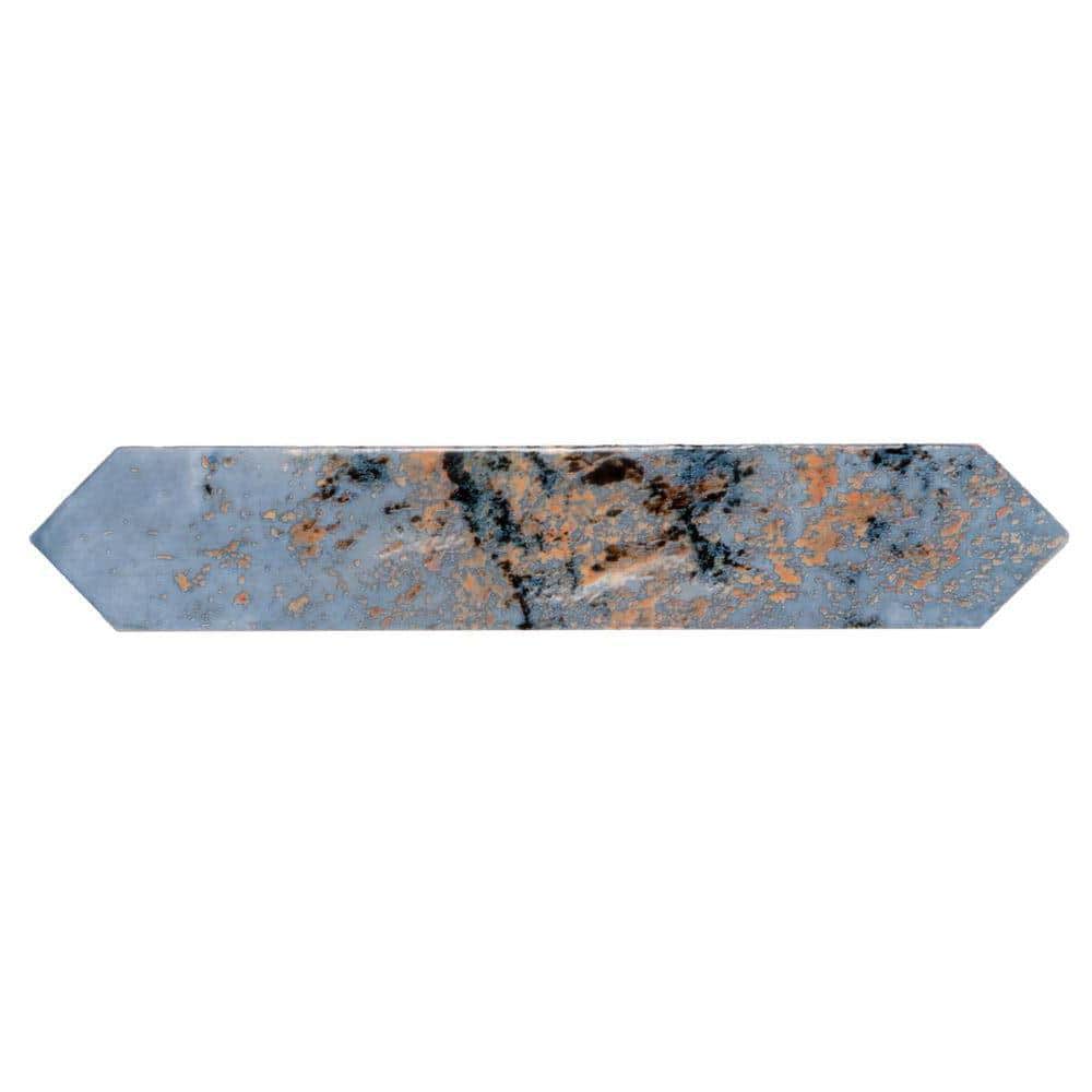 Festa Blue Glossy Ceramic Picket Wall and Floor Tile