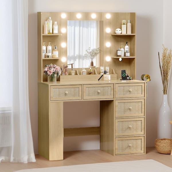 dressing table beige LED Dressing Table Beige  Bawas Furnishers