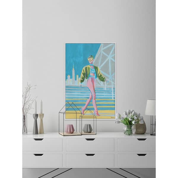 Unbranded 18 in. H x 12 in. W "Pop of Colors" by Parvez Taj Framed Canvas Wall Art