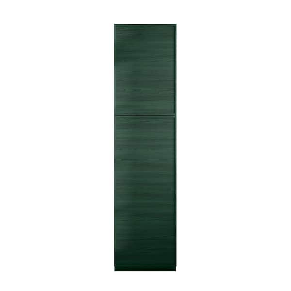 St. Tropez 15 in. x 15 in. x 60 in. Freestanding Linen Cabinet in Green Oak