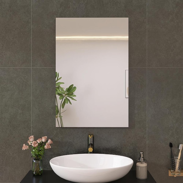 Staykiwi 20 in. W x 30 in. H Rectangular Aluminum Medicine Cabinet with Mirror