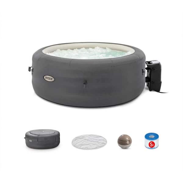 Intex 4-Person 100-Jet Inflatable Hot Tub with Insulated Cover and Carry Bag