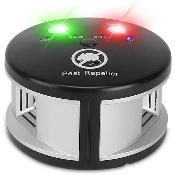 Black Ultrasonic Pest Repeller, 360° Electronic Plug-in Pest Control Mouse Chaser Blocker Repellent Deterrent