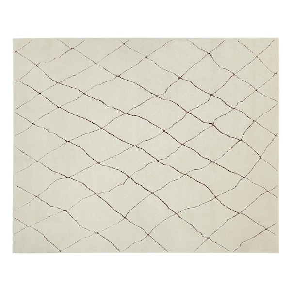 Home Decorators Collection Ashton Ivory 4 ft. X 6 ft. Geometric Polypropylene Area Rug
