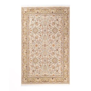 Mogul One-of-a-Kind Traditional Beige 4 ft. 1 in. x 6 ft. 5 in. Oriental Area Rug