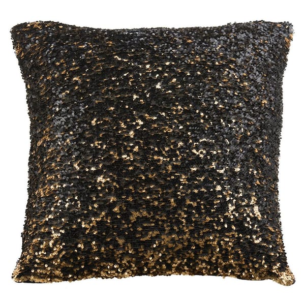 Safavieh Collection Gold Sparkle 18 Square Throw Pillow