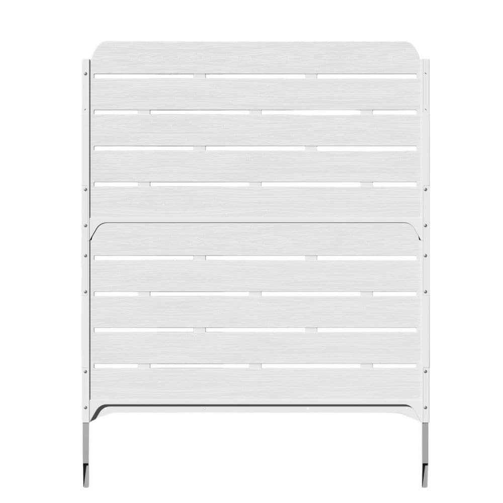 HumblePleb 50 in. W x 45 in. H Plastic No Dig Fence Privacy Screen with ...