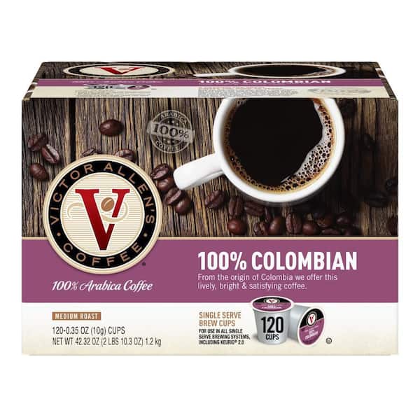 Victor Allen's 100% Colombian Coffee Medium Roast Single Serve Coffee Pods for Keurig K-Cup Brewers (120 Count)