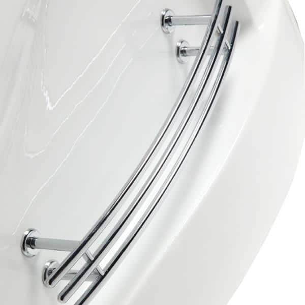 60'' x 60'' White Acrylic Corner Whirlpool Bathtub
