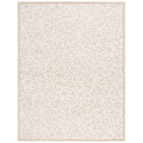 SAFAVIEH Martha Stewart Ivory/Beige 5 ft. x 8 ft. Border Abstract Floral Area Rug